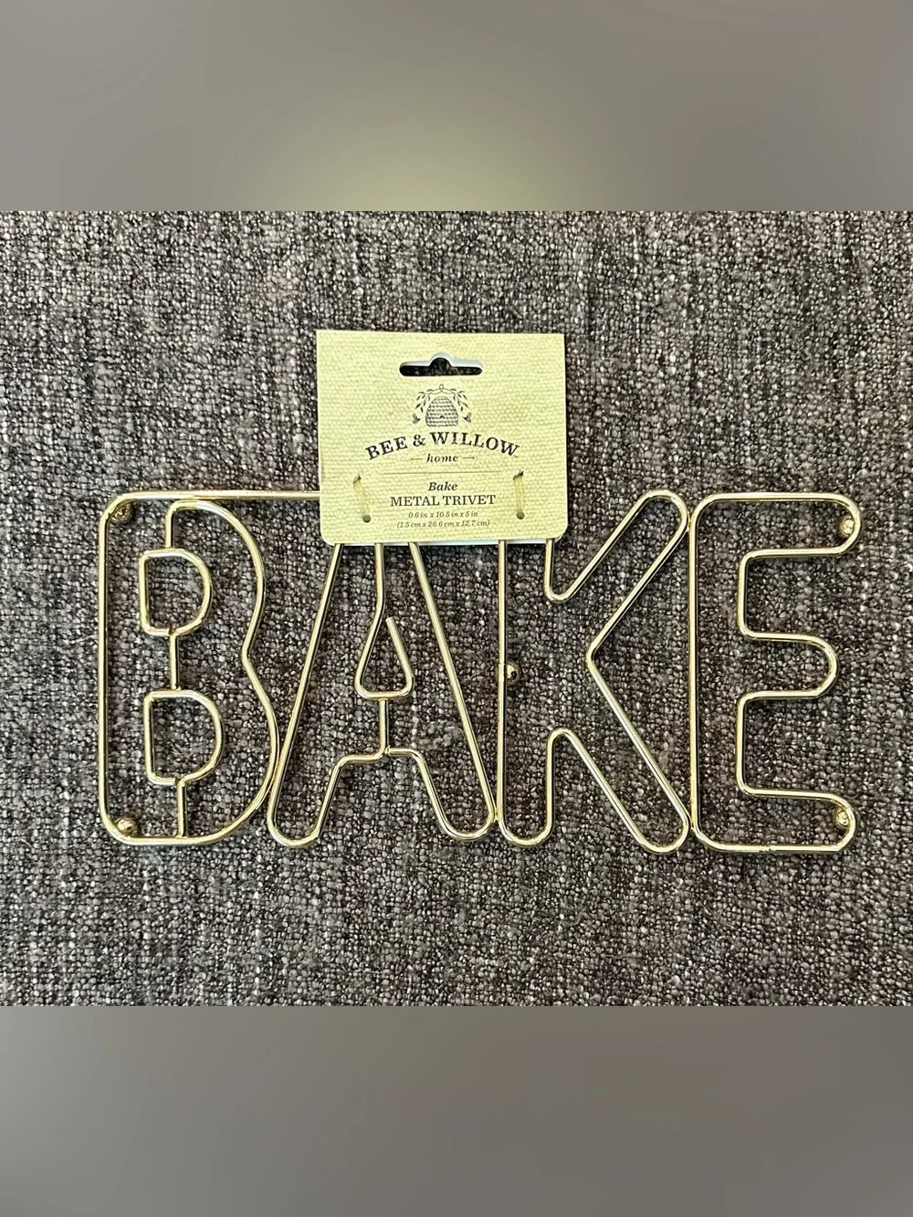 NWT • Bed Bath & Beyond • gold metal trivet